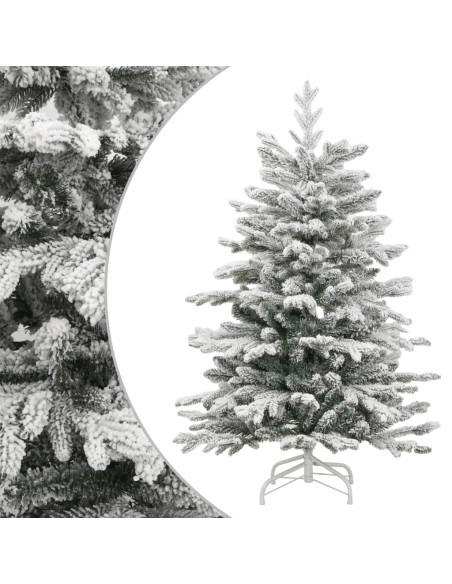 Albero Natale Artificiale Incernierato con Neve Fioccata 240 cm