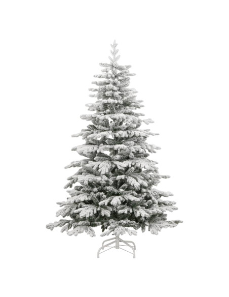 Albero Natale Artificiale Incernierato con Neve Fioccata 240 cm