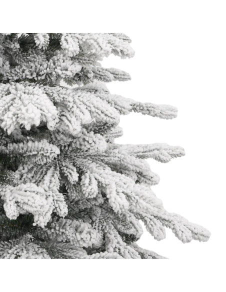 Albero Natale Artificiale Incernierato con Neve Fioccata 240 cm