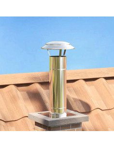 Estensione Camino Argento 25 x 25 x 65 cm Acciaio inossidabile