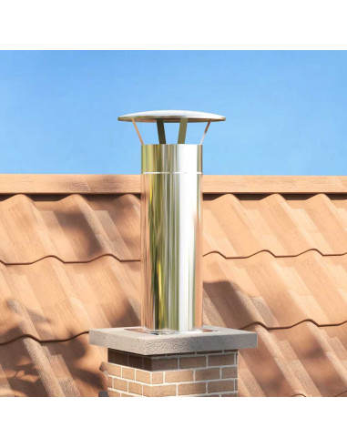 Estensione della Testa del Camino Argento 31 x 31 x 50 cm