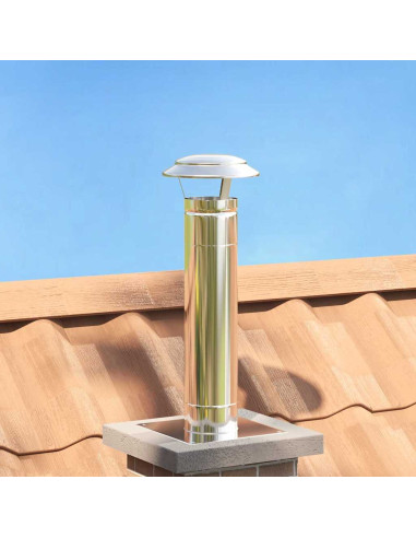 Copertura per Camino Argento 20 x 20 x 18 cm