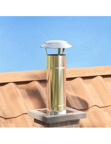 Copertura per Camino Argento 25 x 25 x 20 cm