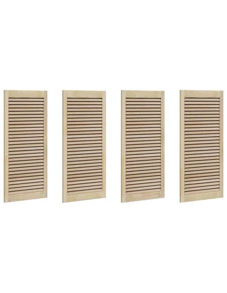 Porte per Armadi Other 4 pcs Marrone 110 x 49.5 x 2.1 cm