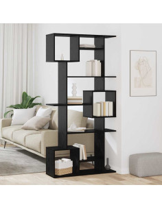 Armadio per Libri Rovere Nero 92 x 29 x 188 cm 2