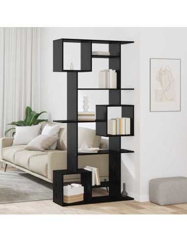 Armadio per Libri Rovere Nero 92 x 29 x 188 cm