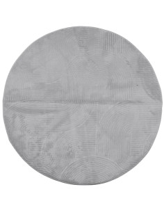 Tappeto IZA a Pelo Corto con Aspetto Scandinavo Grigio Ø 160 cm
