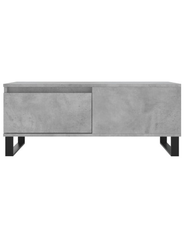 Tavolino Salotto Grigio Cemento 90x50x36,5 cm Legno Multistrato