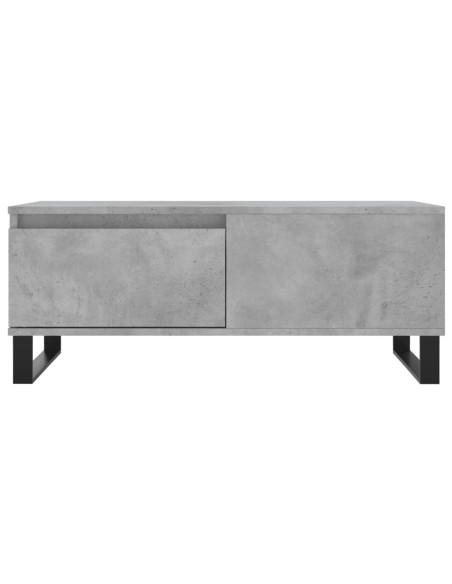 Tavolino Salotto Grigio Cemento 90x50x36,5 cm Legno Multistrato