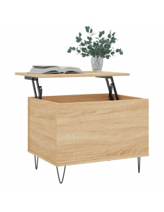 Tavolino Salotto Rovere Sonoma 60x44,5x45 cm Legno Multistrato 2
