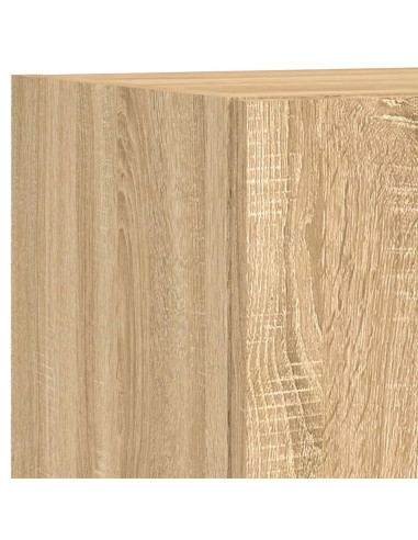 Mobili TV a Muro con LED 5pz Rovere Sonoma Legno Multistrato