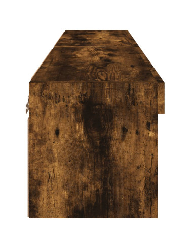 Mobili Porta TV con Luci LED 2 pz Rovere Fumo 60x30x30 cm