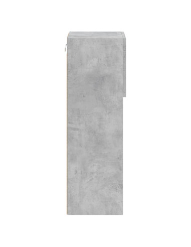 Mobili TV con Luci LED 2pz Grigio Cemento 30,5x30x90 cm