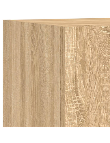 Mobili TV a Muro con LED 4pz Rovere Sonoma Legno Multistrato