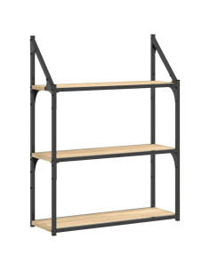 Scaffale Parete 3Ripiani Rovere Sonoma 60x21x78,5cm Multistrato