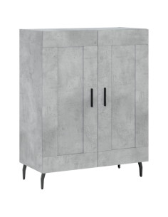 Credenza Grigio Cemento 69,5x34x180 cm in Legno Multistrato