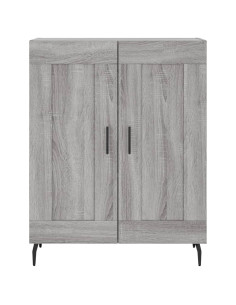 Credenza Grigio Sonoma 69,5x34x180 cm in Legno Multistrato 2