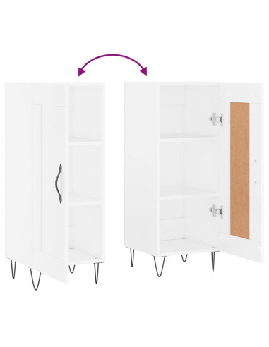 Credenza Bianca 34,5x34x90 cm in Legno Multistrato