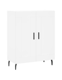 Credenza Bianca 69,5x34x180 cm in Legno Multistrato