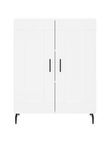 Credenza Bianca 69,5x34x180 cm in Legno Multistrato
