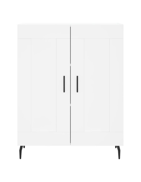 Credenza Bianca 69,5x34x180 cm in Legno Multistrato