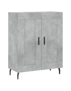 Credenza Grigio Cemento 69,5x34x180 cm in Legno Multistrato