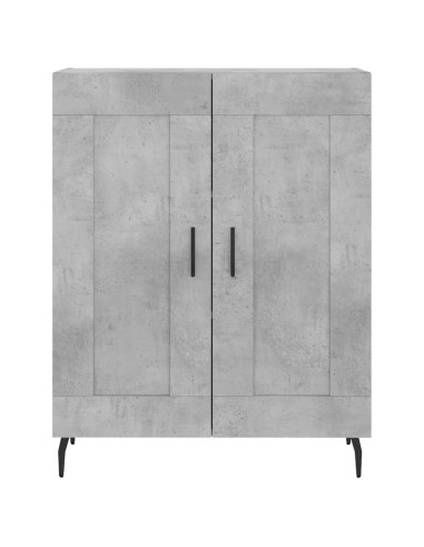 Credenza Grigio Cemento 69,5x34x180 cm in Legno Multistrato
