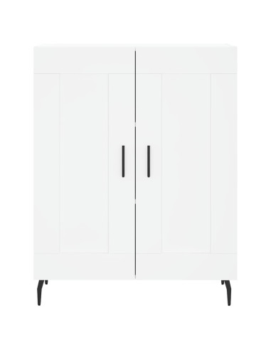 Credenza Bianca 69,5x34x180 cm in Legno Multistrato