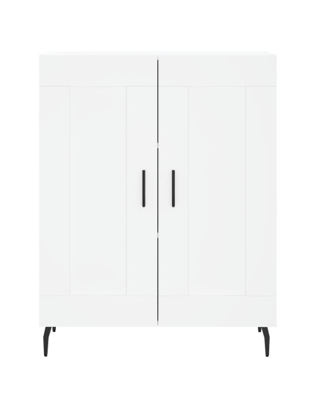 Credenza Bianca 69,5x34x180 cm in Legno Multistrato