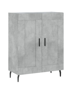 Credenza Grigio Cemento 69,5x34x180 cm in Legno Multistrato