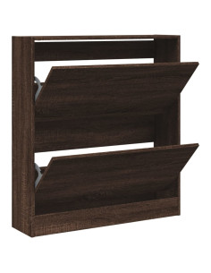 Scarpiera Rovere Marrone 80x21x87,5 cm in Legno Multistrato
