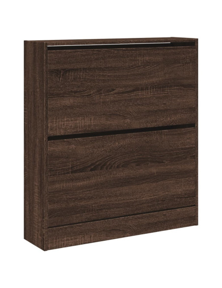 Scarpiera Rovere Marrone 80x21x87,5 cm in Legno Multistrato