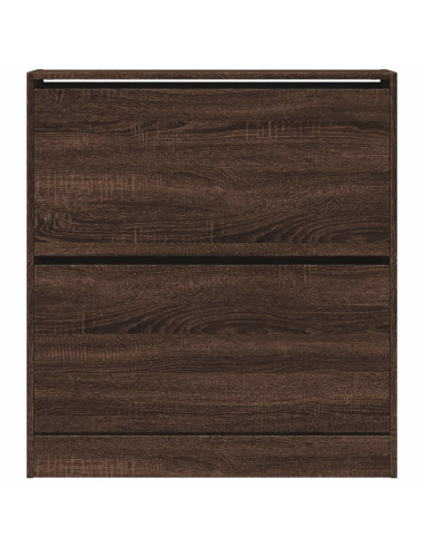 Scarpiera Rovere Marrone 80x21x87,5 cm in Legno Multistrato