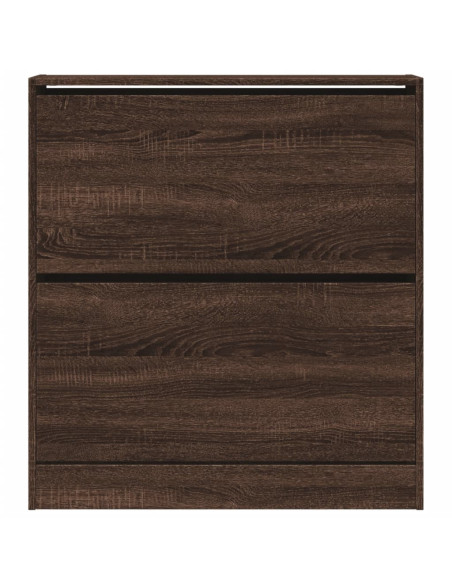 Scarpiera Rovere Marrone 80x21x87,5 cm in Legno Multistrato