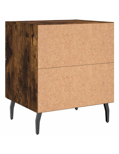 Comodino Rovere Fumo 40x35x47,5 cm in Legno Multistrato
