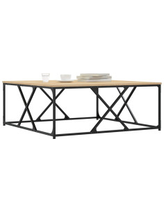 Tavolino Salotto Rovere Sonoma 100x100x40 cm Legno Multistrato 2