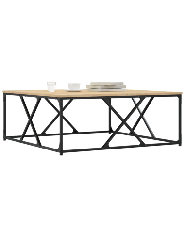 Tavolino Salotto Rovere Sonoma 100x100x40 cm Legno Multistrato