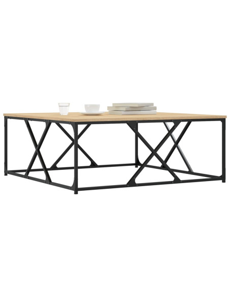 Tavolino Salotto Rovere Sonoma 100x100x40 cm Legno Multistrato
