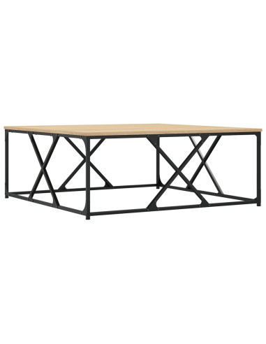 Tavolino Salotto Rovere Sonoma 100x100x40 cm Legno Multistrato