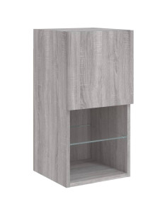 Mobili TV a Muro con LED 6pz Grigio Sonoma Legno Multistrato 2