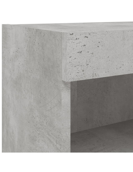 Mobili TV a Muro con LED 8pz Grigio Cemento Legno Multistrato