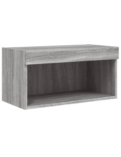 Mobili TV a Muro con LED 8pz Grigio Sonoma Legno Multistrato