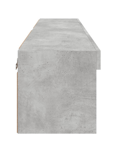 Mobili TV con Luci LED 2pz Grigio Cemento 60x30x30 cm