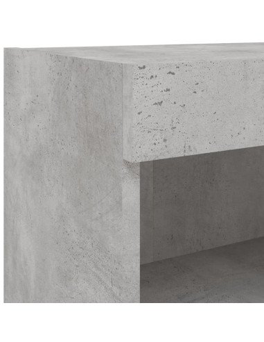 Mobili TV con Luci LED 2pz Grigio Cemento 60x30x30 cm