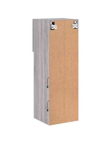 Mobili TV con Luci LED 2pz Grigio Sonoma 30,5x30x90 cm