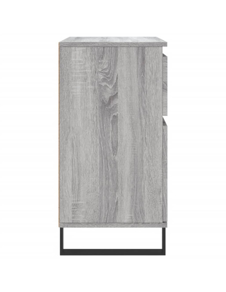 Credenza Grigio Sonoma 60x35x70 cm in Legno Multistrato