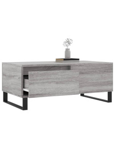 Tavolino Salotto Grigio Sonoma 90x50x36,5 cm Legno Multistrato 2