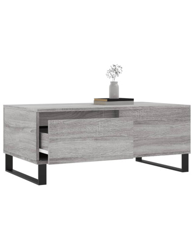 Tavolino Salotto Grigio Sonoma 90x50x36,5 cm Legno Multistrato