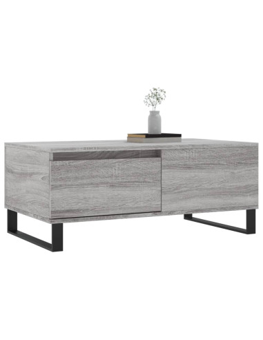 Tavolino Salotto Grigio Sonoma 90x50x36,5 cm Legno Multistrato