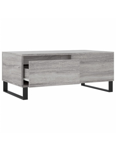 Tavolino Salotto Grigio Sonoma 90x50x36,5 cm Legno Multistrato